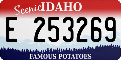 ID license plate E253269