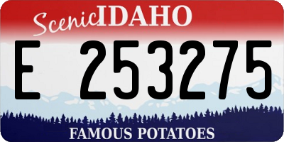 ID license plate E253275