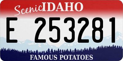 ID license plate E253281