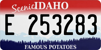 ID license plate E253283