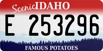 ID license plate E253296