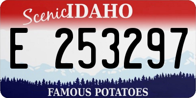 ID license plate E253297