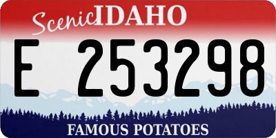 ID license plate E253298