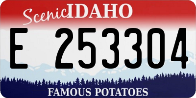 ID license plate E253304