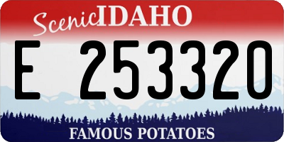 ID license plate E253320