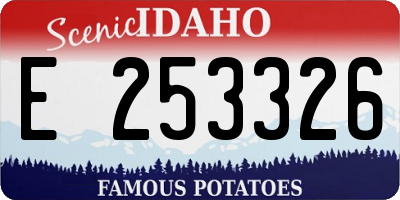 ID license plate E253326