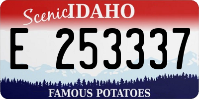 ID license plate E253337