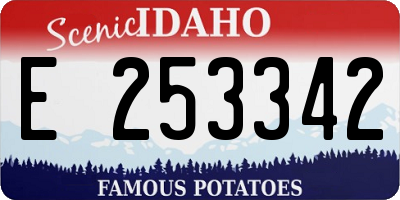 ID license plate E253342