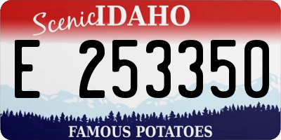 ID license plate E253350