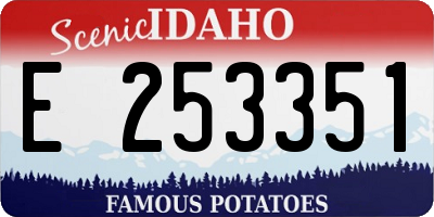ID license plate E253351