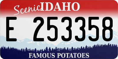 ID license plate E253358