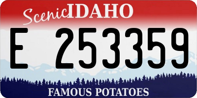 ID license plate E253359