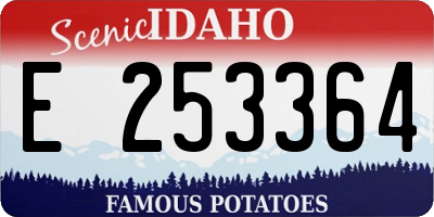 ID license plate E253364