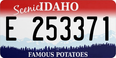 ID license plate E253371