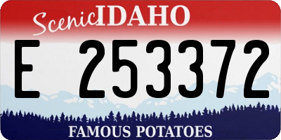 ID license plate E253372