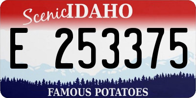 ID license plate E253375