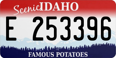 ID license plate E253396