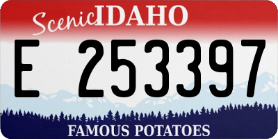 ID license plate E253397