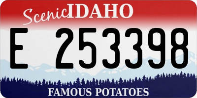 ID license plate E253398