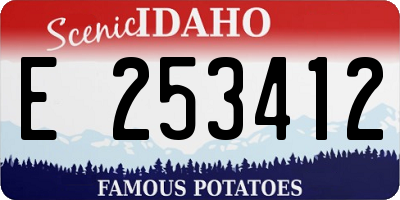 ID license plate E253412
