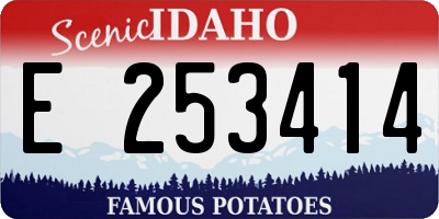 ID license plate E253414