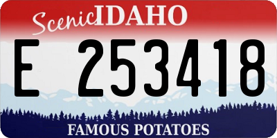 ID license plate E253418