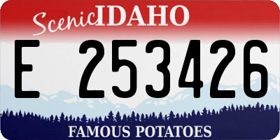 ID license plate E253426