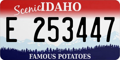 ID license plate E253447