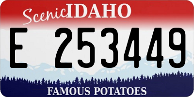 ID license plate E253449