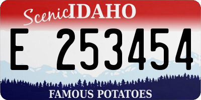 ID license plate E253454