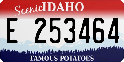 ID license plate E253464