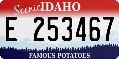 ID license plate E253467