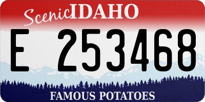 ID license plate E253468