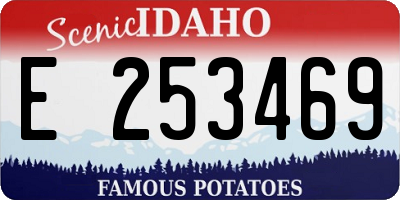 ID license plate E253469