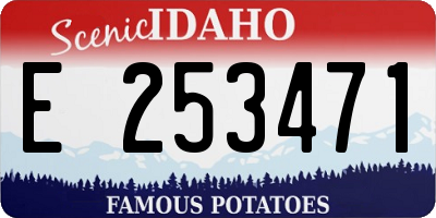 ID license plate E253471