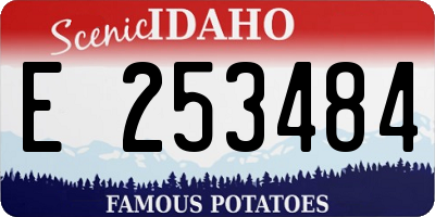 ID license plate E253484