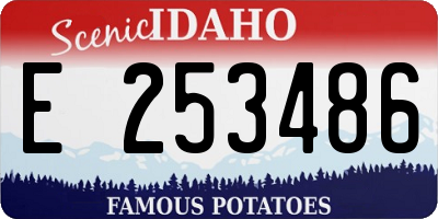 ID license plate E253486