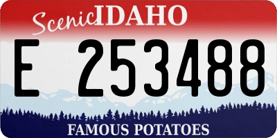 ID license plate E253488