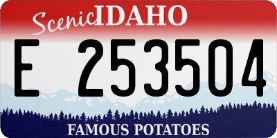 ID license plate E253504