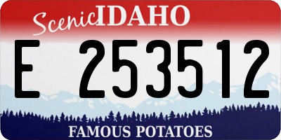 ID license plate E253512