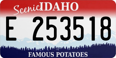 ID license plate E253518