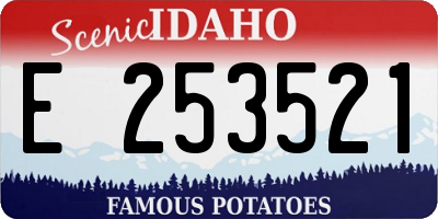 ID license plate E253521