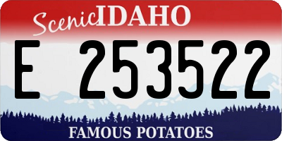ID license plate E253522