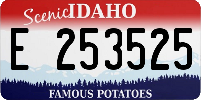 ID license plate E253525