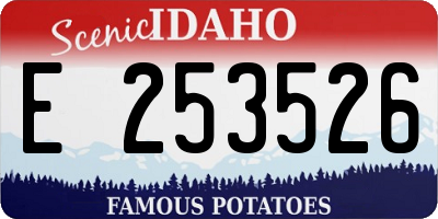 ID license plate E253526
