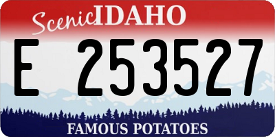 ID license plate E253527
