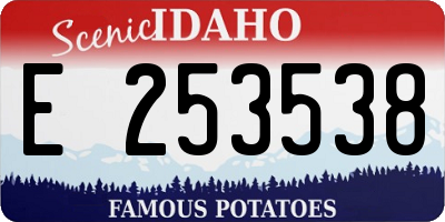 ID license plate E253538
