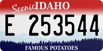 ID license plate E253544