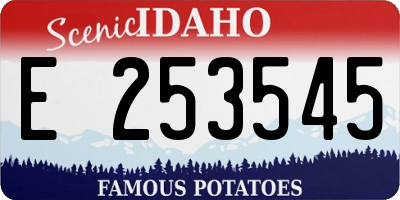 ID license plate E253545