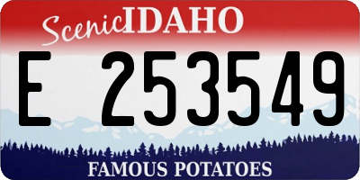 ID license plate E253549